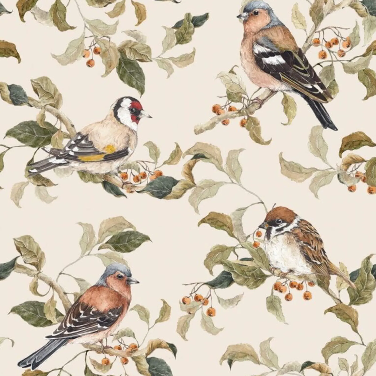 Dekornik Birds Autumn Kinderzimmer Tapete