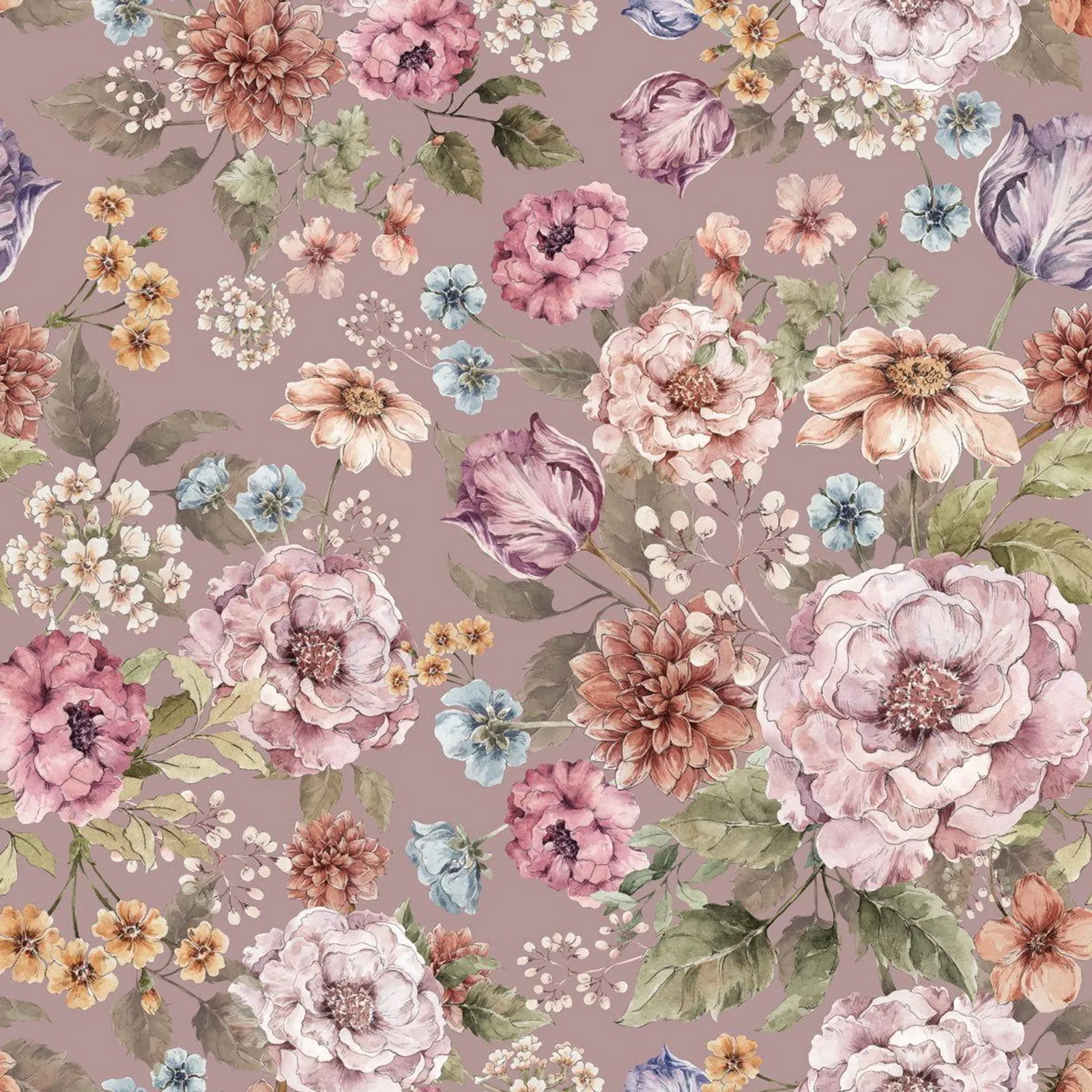 Dekornik Bouquet of flowers – Lilac Kinderzimmer Tapete