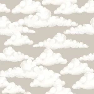 Dekornik CLASSIC Velveteen clouds beige Kinderzimmer Tapete