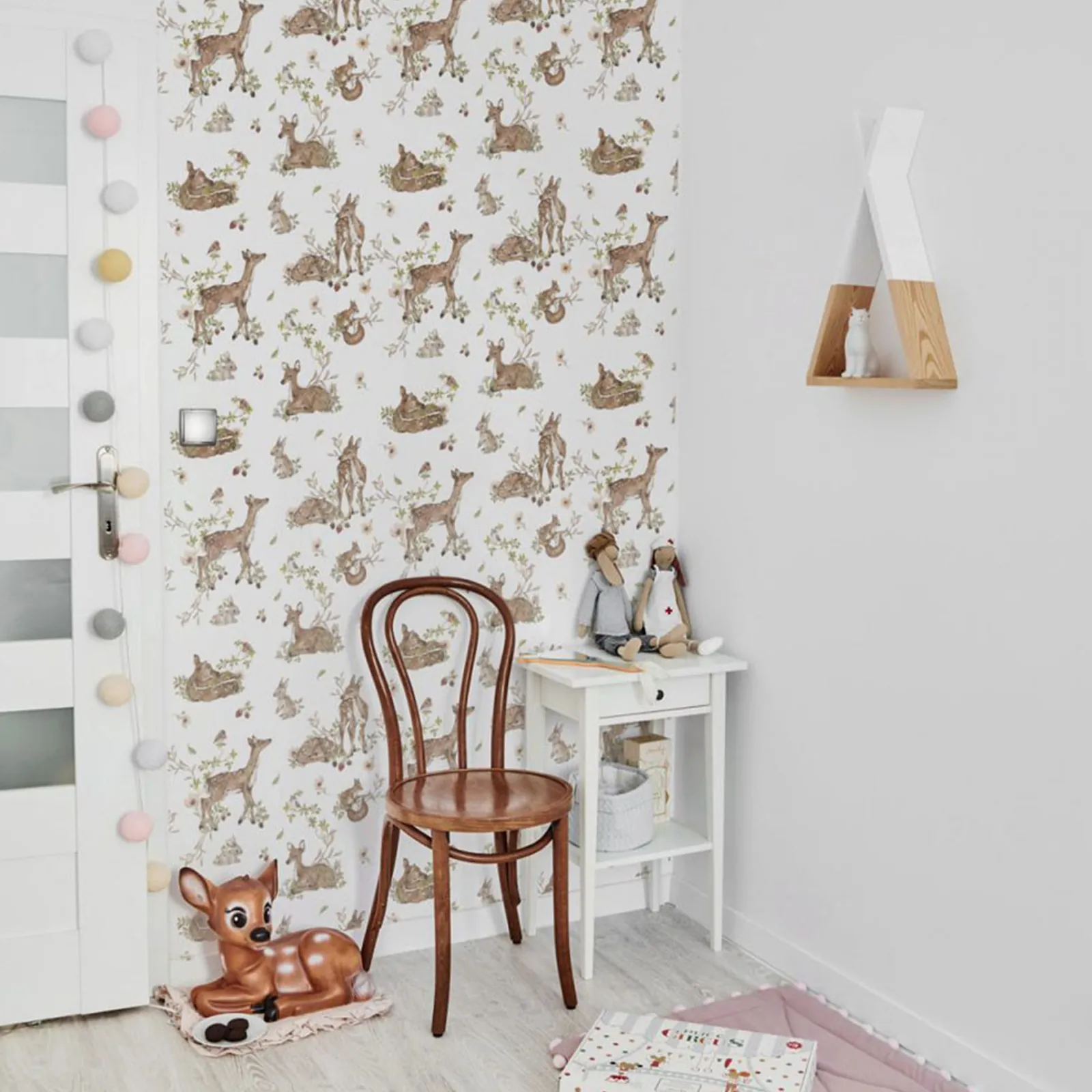 Dekornik Deer Meadow White Kinderzimmer Tapete – Bild 2