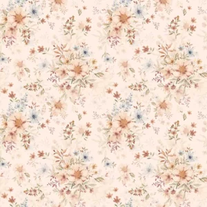 Dekornik Flowers with orange Kinderzimmer Tapete