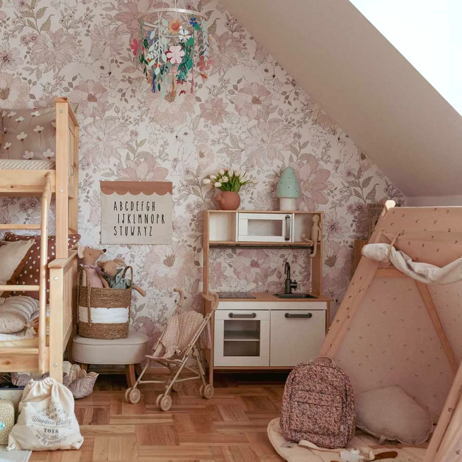 Dekornik Hide and Seek Rabbits Kinderzimmer Tapete – Bild 3