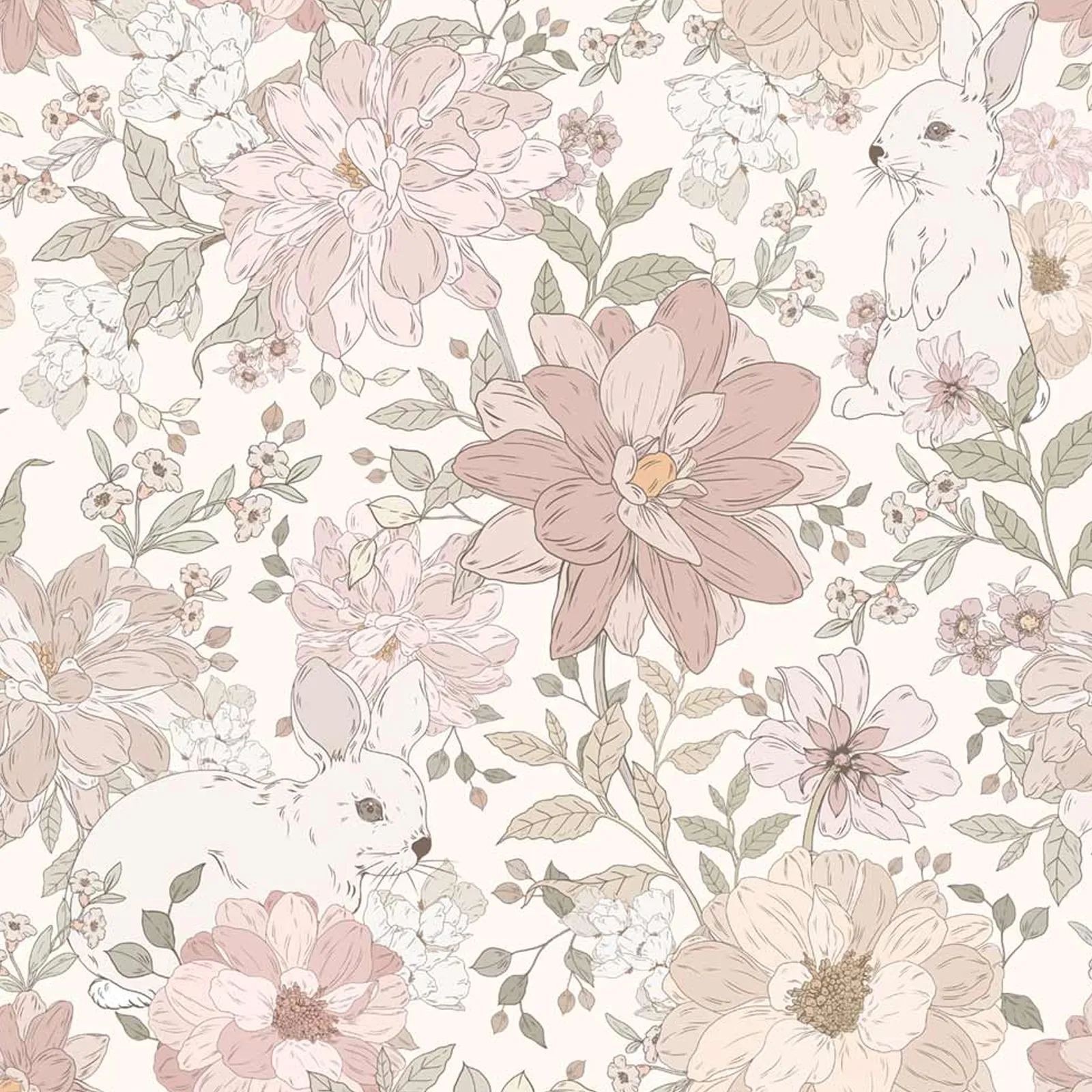 Dekornik Hide and Seek Rabbits Kinderzimmer Tapete