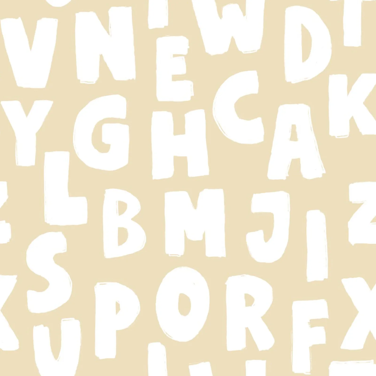 Dekornik Kinderzimmer Tapete Letters Beige