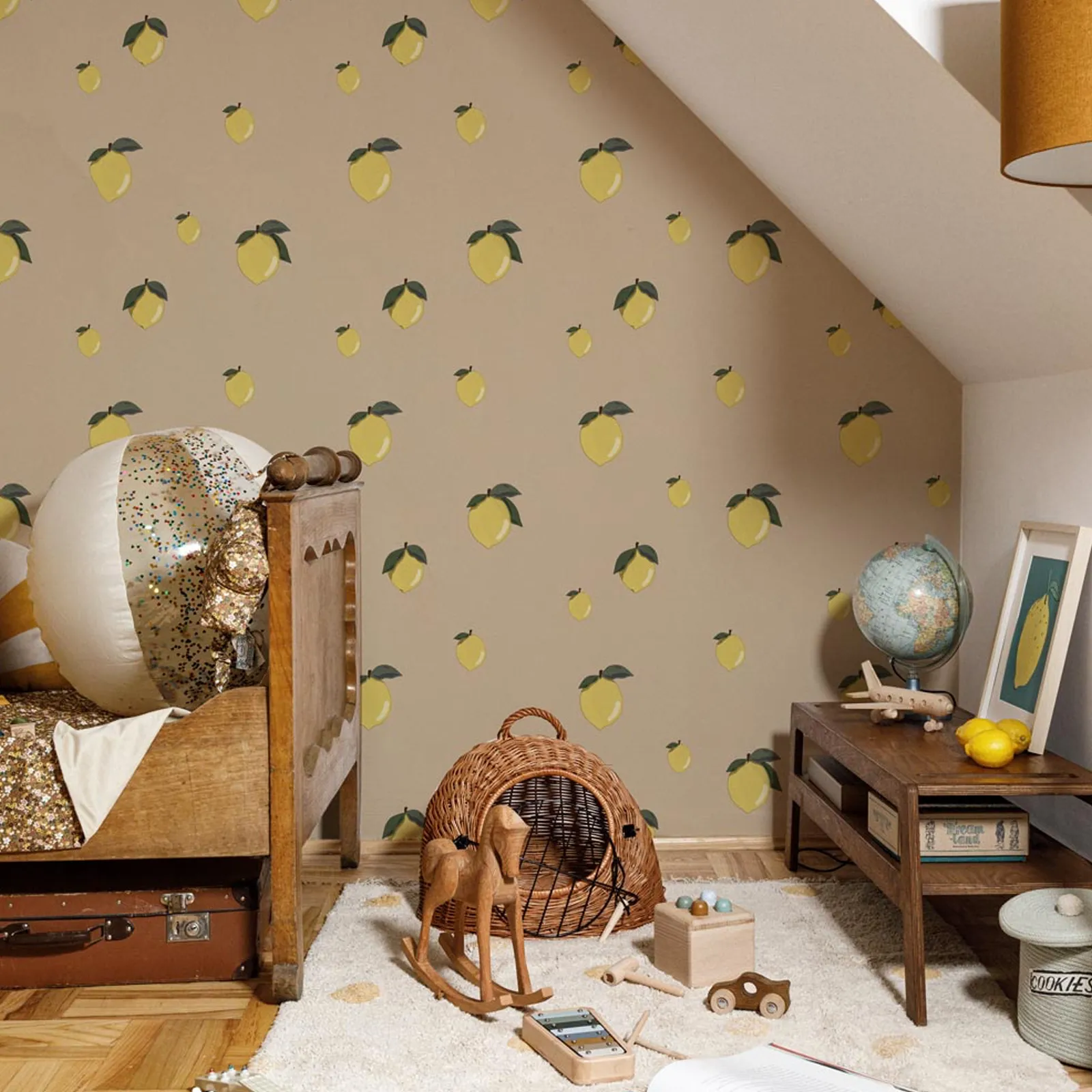 Dekornik Kinderzimmer Tapete Little Lemons Beige – Bild 2