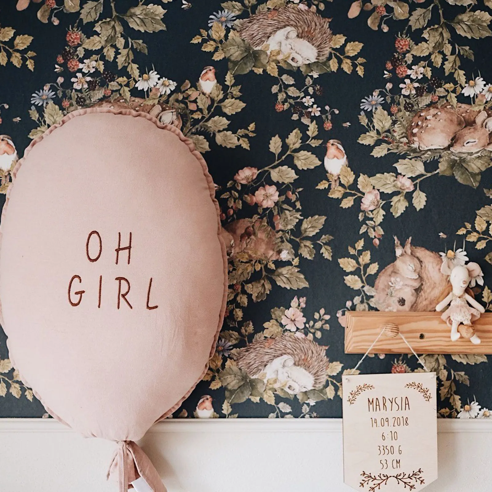 Dekornik Little Sleepy Animals Dark Kinderzimmer Tapete – Bild 3