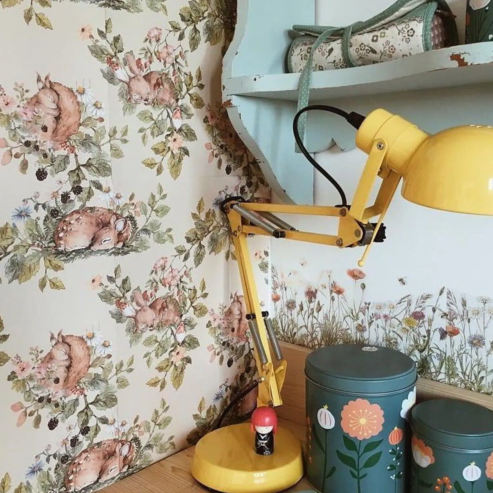 Dekornik Little Sleepy Animals Light Kinderzimmer Tapete – Bild 2