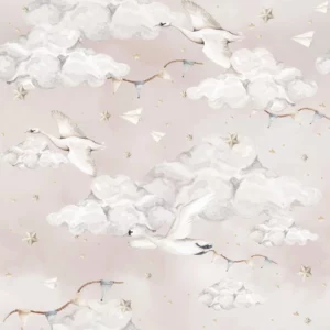 Dekornik Magic Swans Pink Kinderzimmer Tapete