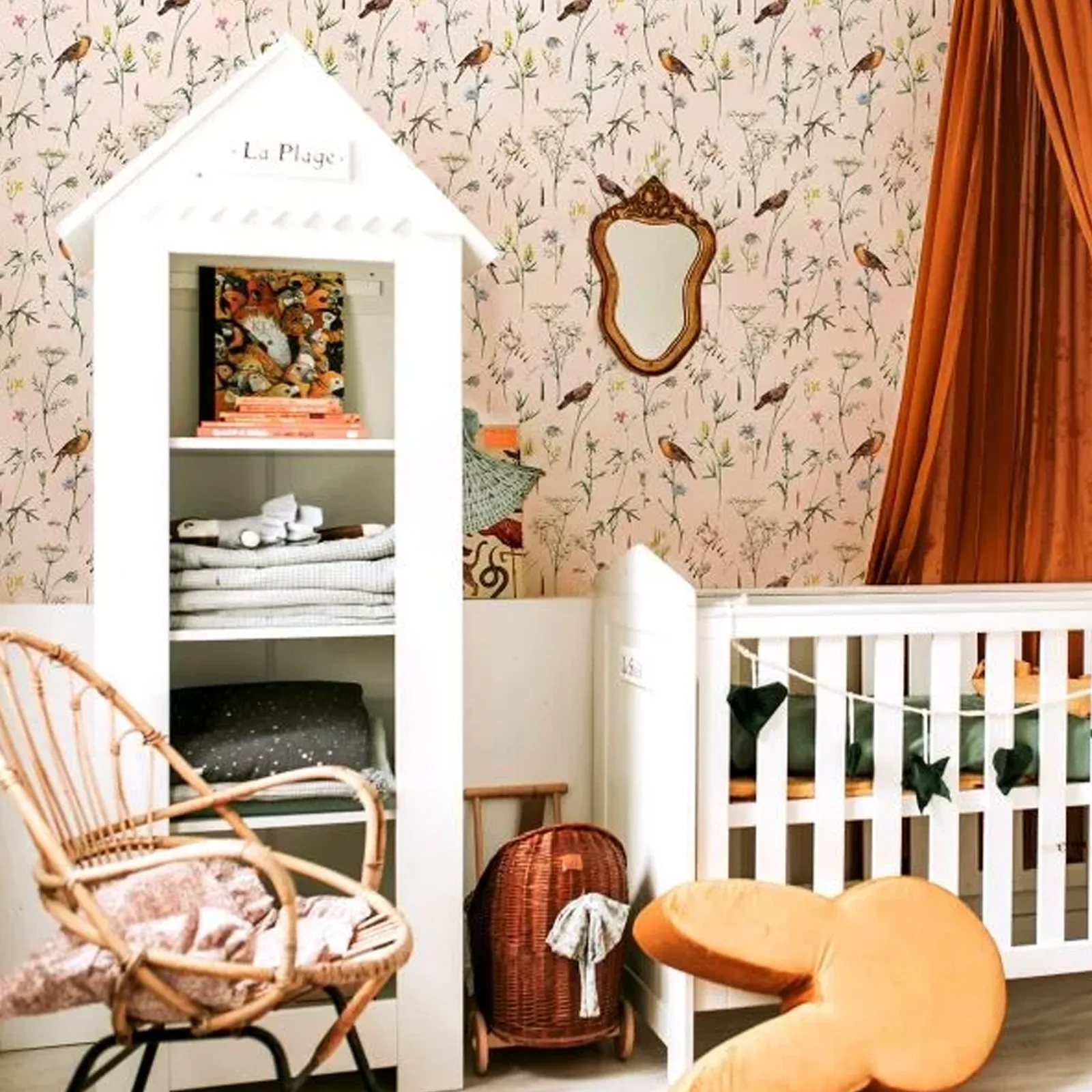 Dekornik Meadow With Birds Pastel Kinderzimmer Tapete – Bild 2