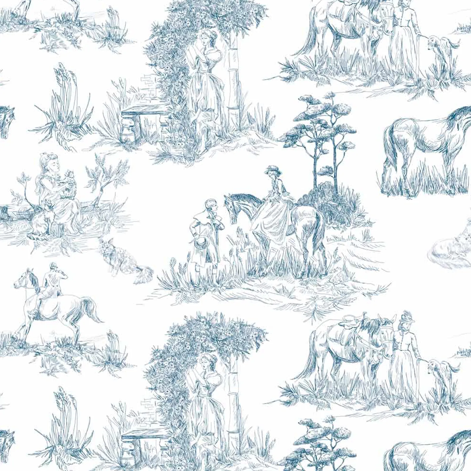 Dekornik Old english sketches Kinderzimmer Tapete