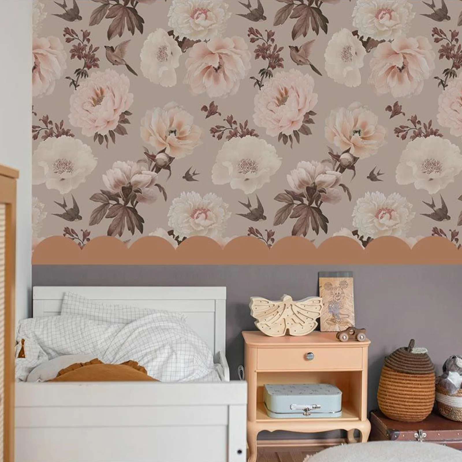 Dekornik Peonies ans birds Kinderzimmer Tapete – Bild 2