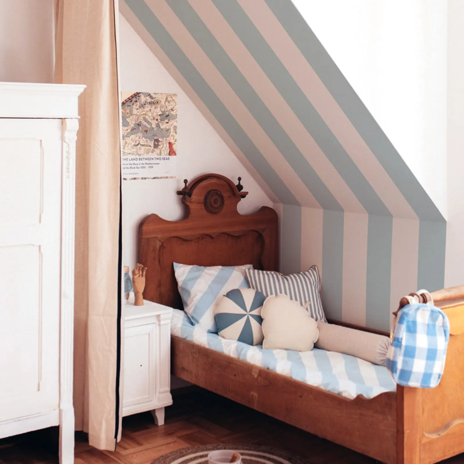 Dekornik Portofino Stripes Blue Kinderzimmer Tapete – Bild 2