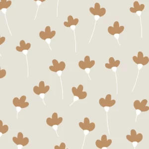 Dekornik SIMPLE Daisies Beige Cinnamon Kinderzimmer Tapete