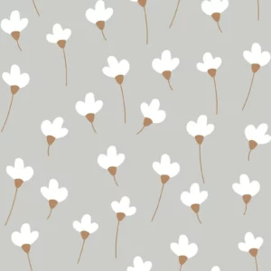 Dekornik SIMPLE Daisies on gray Kinderzimmer Tapete