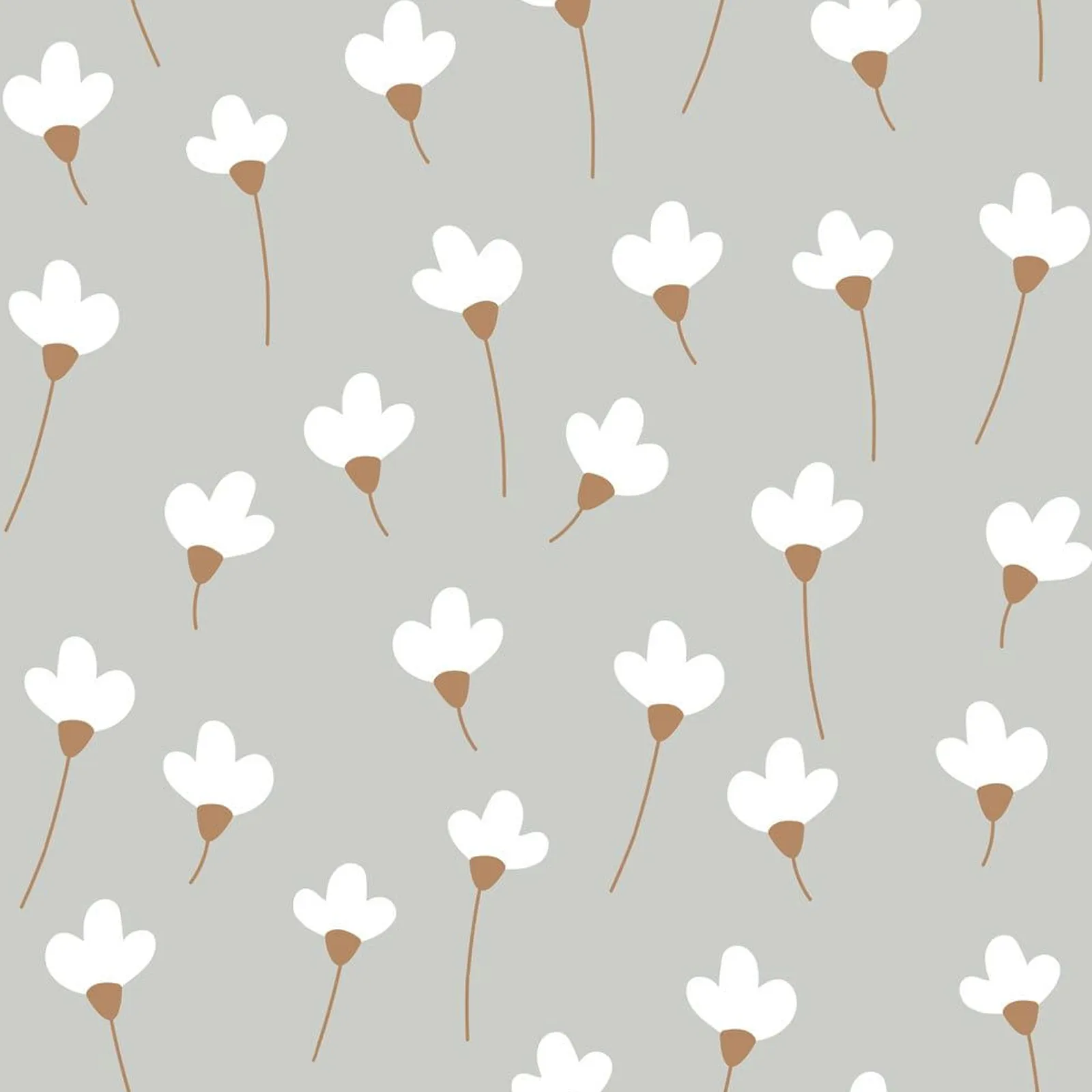 Dekornik SIMPLE Daisies on gray Kinderzimmer Tapete