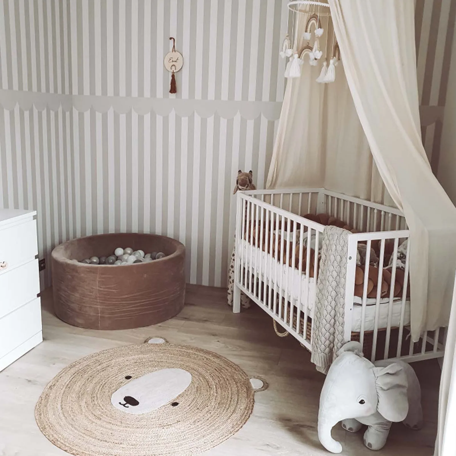 Dekornik SIMPLE Rustic Beige White Kinderzimmer Tapete – Bild 3