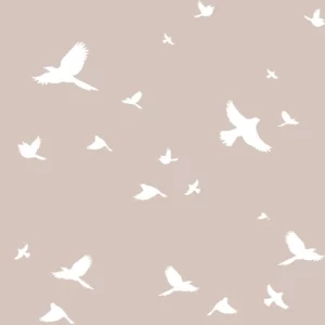 Dekornik SIMPLE birds powder pink Kinderzimmer Tapete