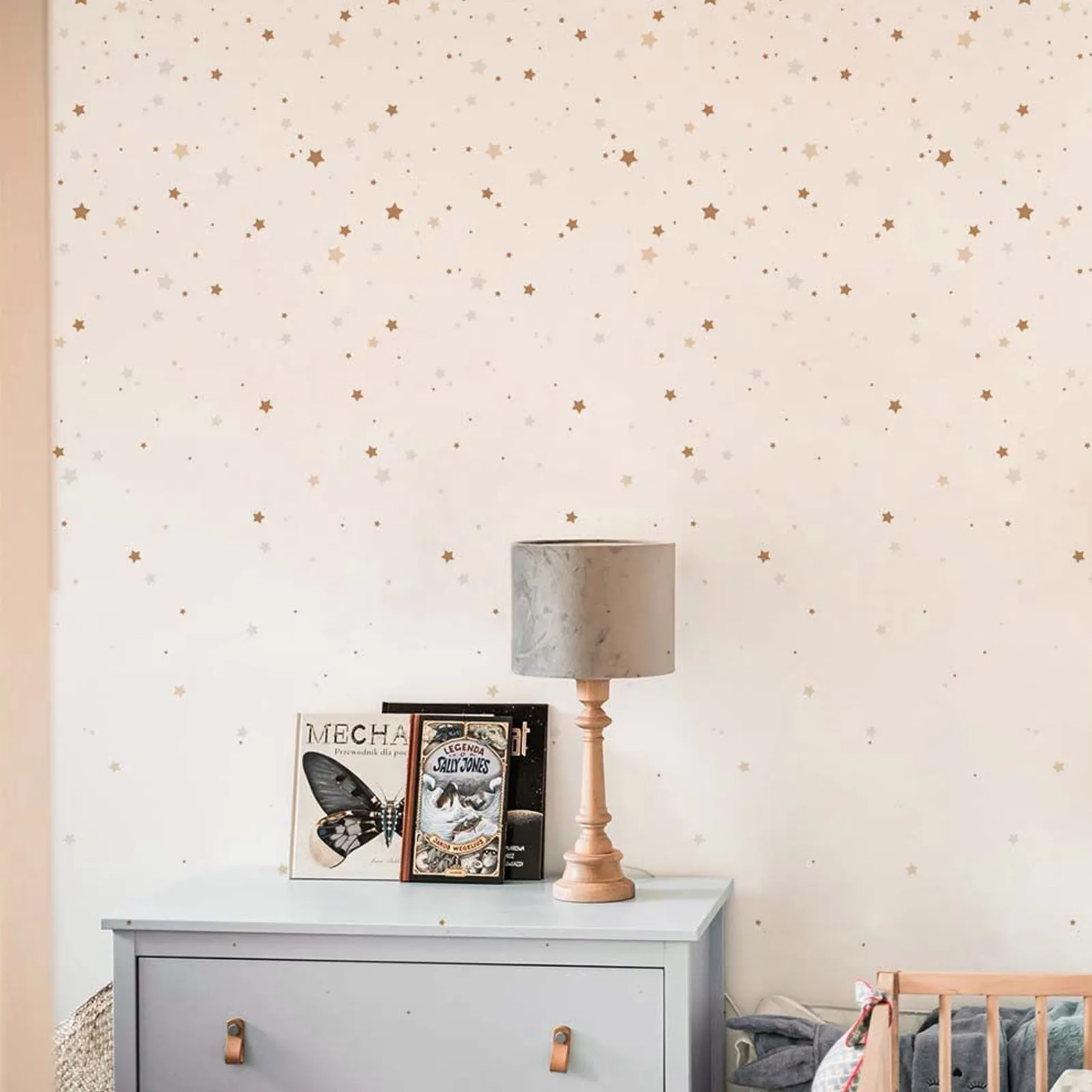Dekornik SIMPLE stars from the sky white Kinderzimmer Tapete – Bild 2