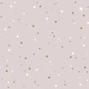 Dekornik SIMPLE stars minimini cinnamon powder pink Kinderzimmer Tapete