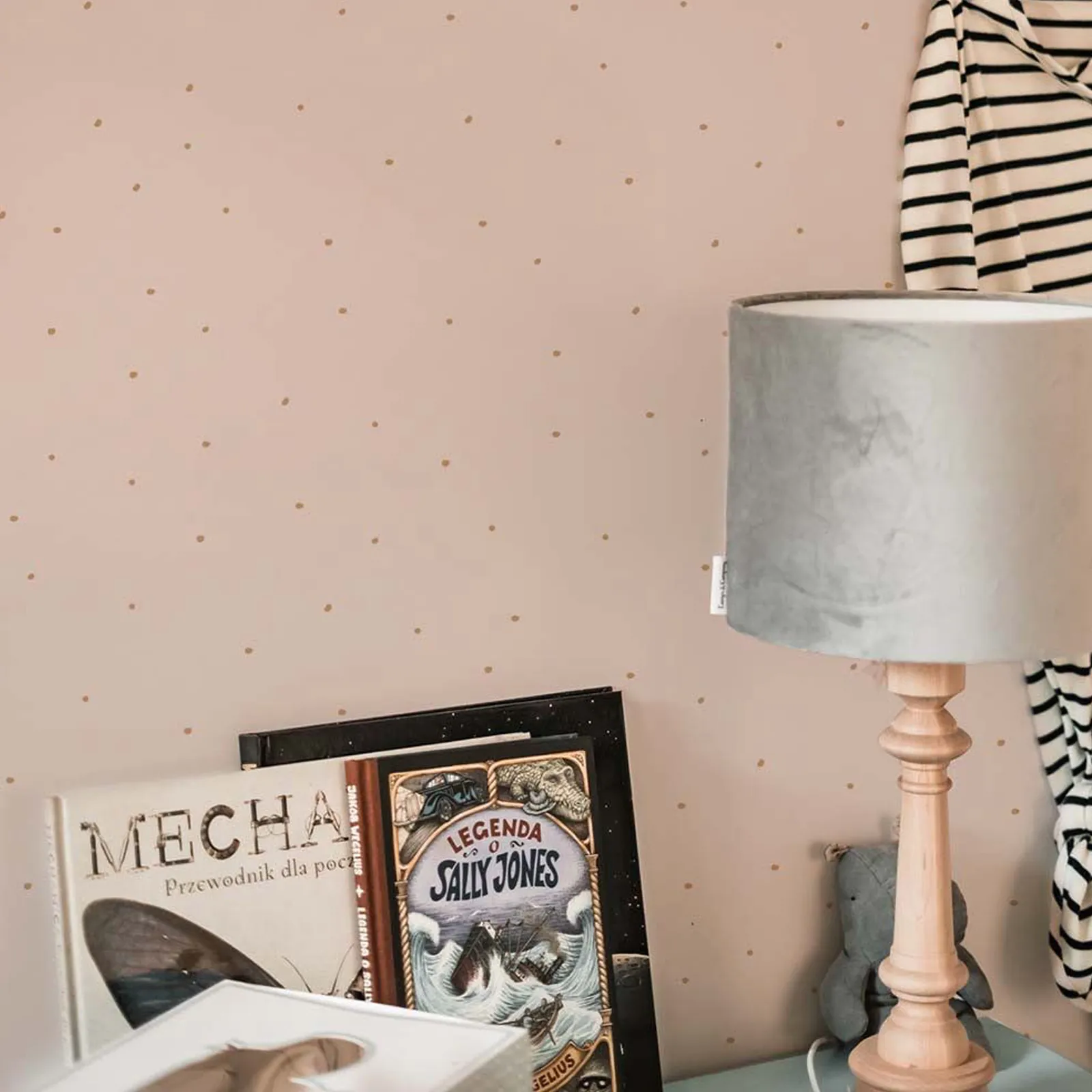 Dekornik SIMPLE tiny speckles powder pink Kinderzimmer Tapete – Bild 2