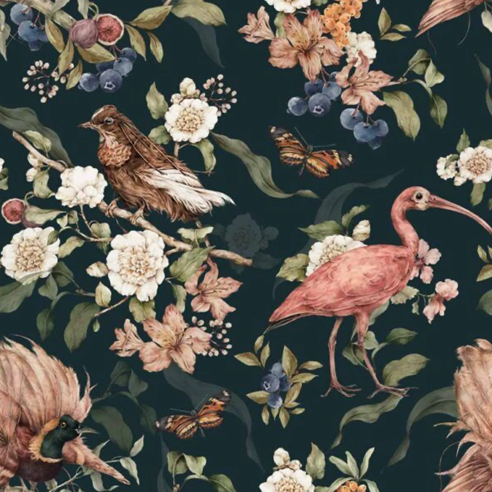 Dekornik Tropical Birds Paradise Kinderzimmer Tapete