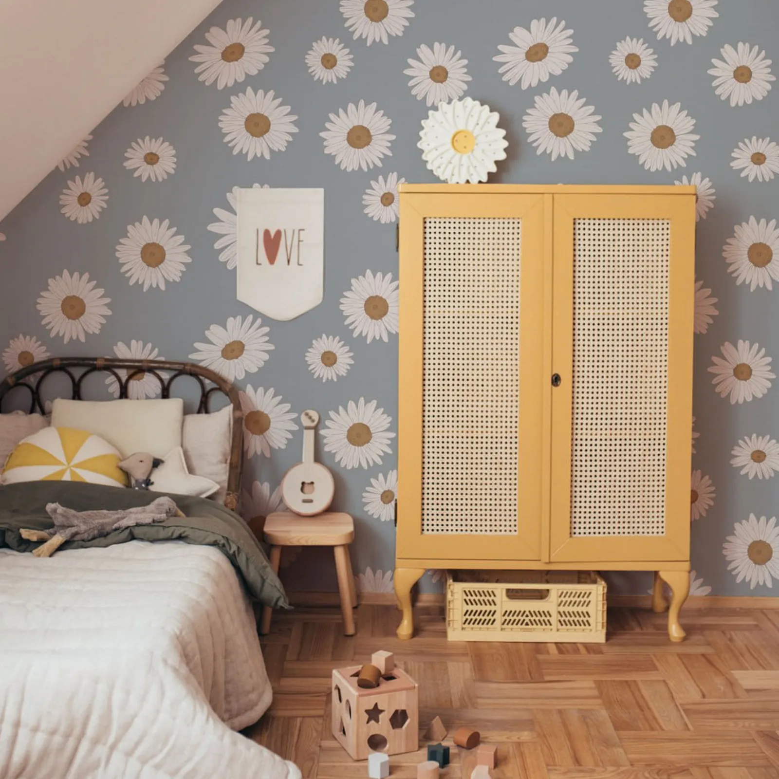 Dekornik Tuscan Daisies Blue Kinderzimmer Tapete – Bild 2