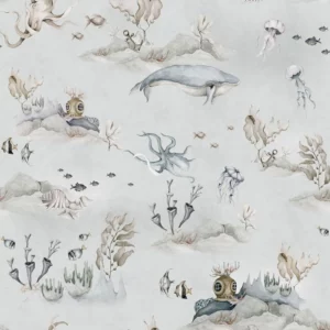 Dekornik Underwater World Grey Kinderzimmer Tapete
