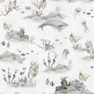 Dekornik Underwater World White Kinderzimmer Tapete