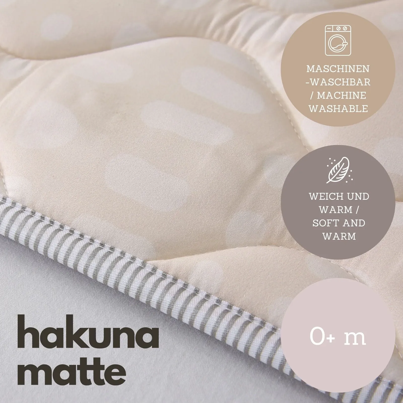 Hakuna Matte Krabbeldecke Hygge - Beige – Bild 5