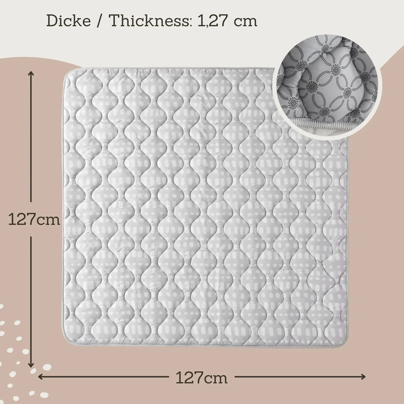 Hakuna Matte Krabbeldecke Hygge Grau – Bild 2