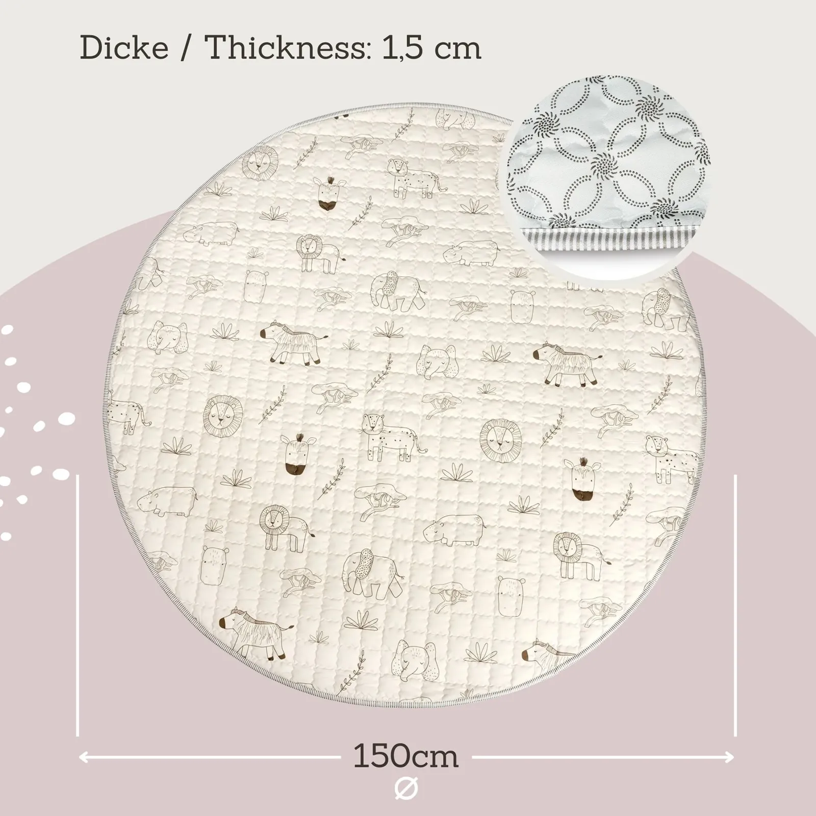 Hakuna Matte Krabbeldecke Safari Animals – Bild 2