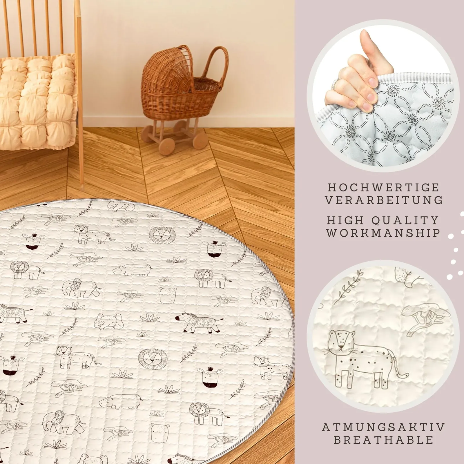 Hakuna Matte Krabbeldecke Safari Animals – Bild 4