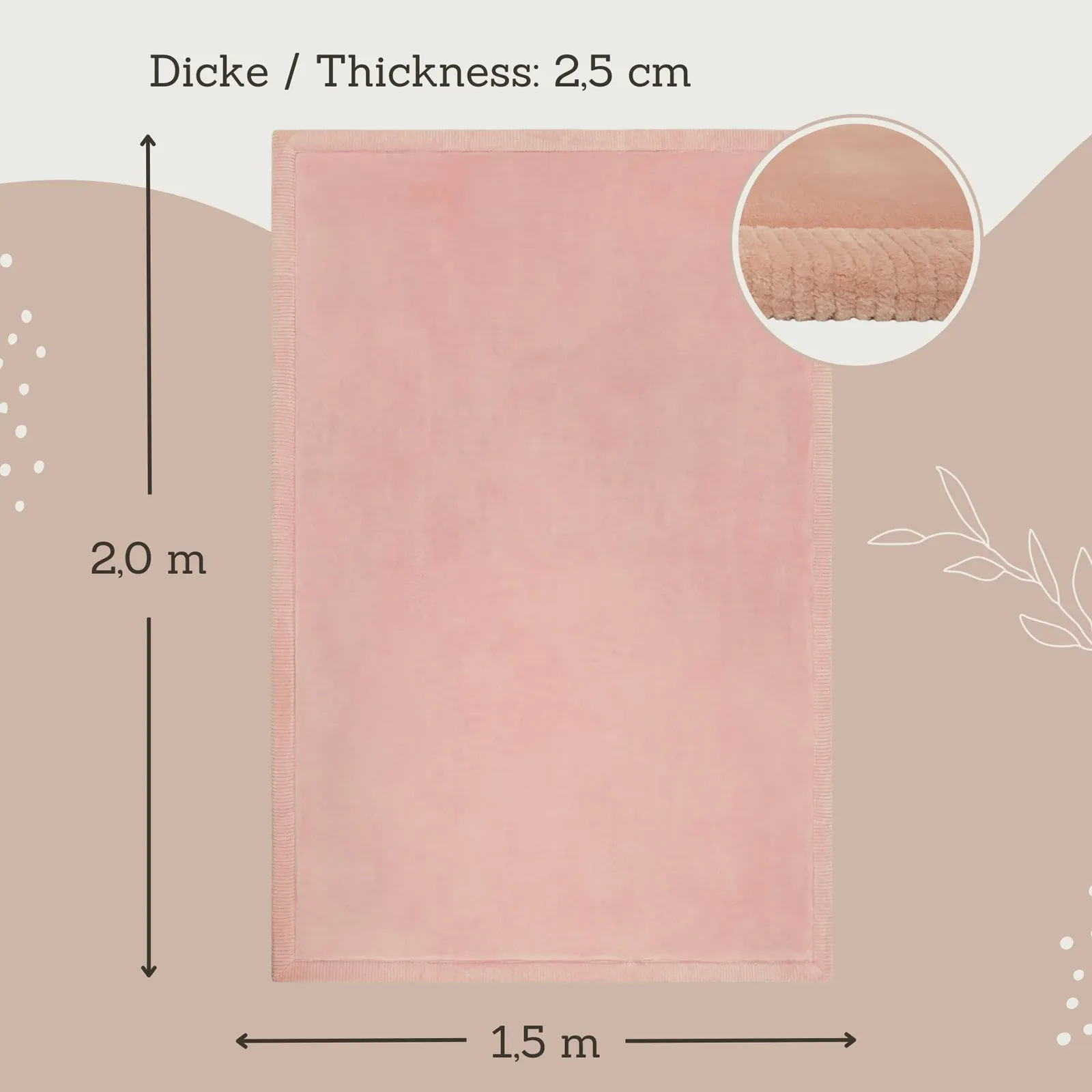 Hakuna Matte Wolkenweicher Kinderteppich L rosa – Bild 3