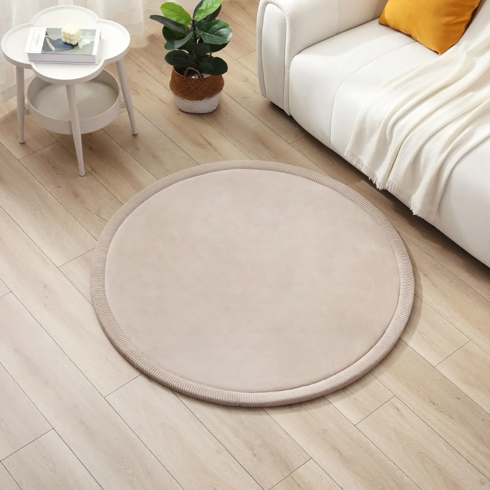 Hakuna Matte Wolkenweicher Kinderteppich rund beige – Bild 2