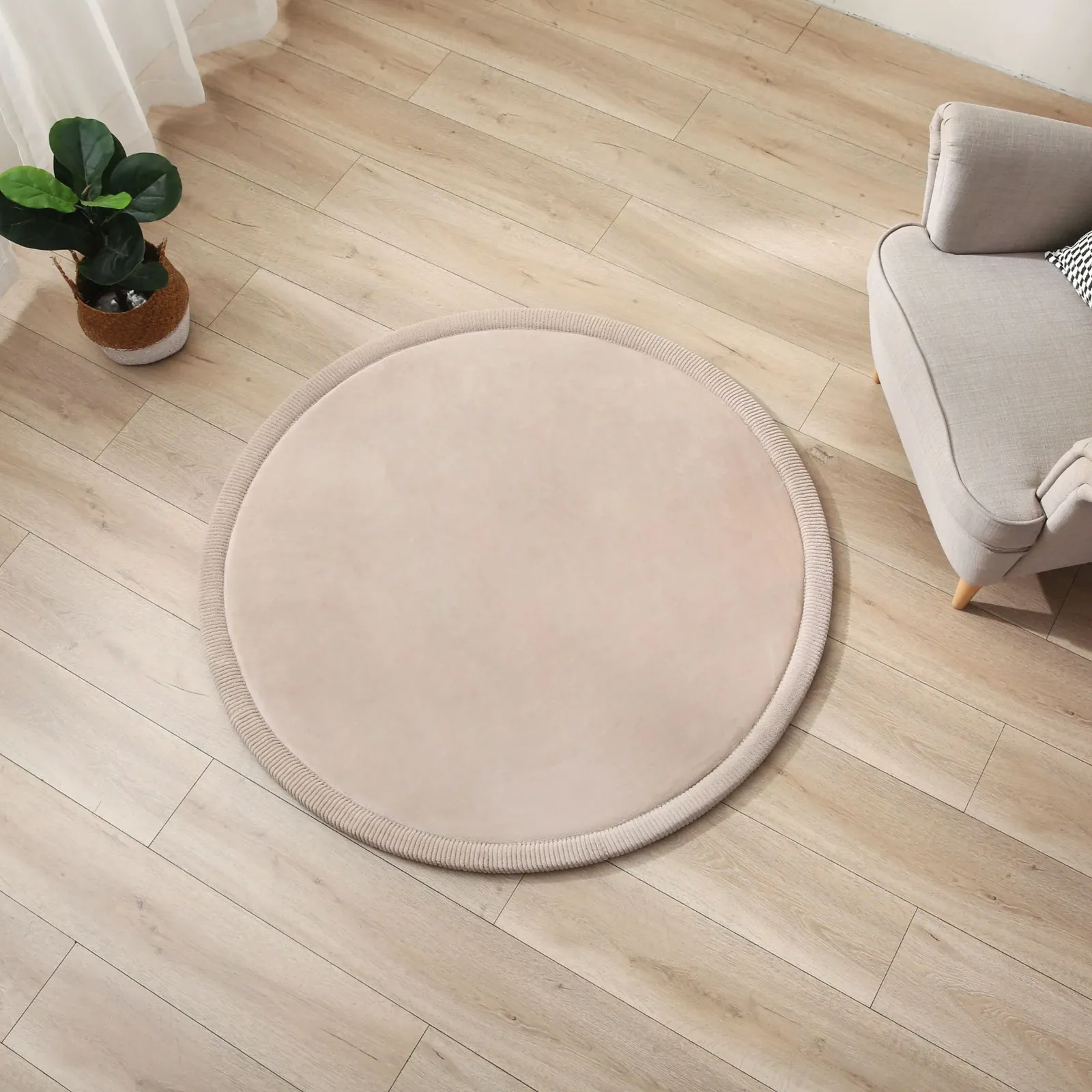 Hakuna Matte Wolkenweicher Kinderteppich rund beige – Bild 6