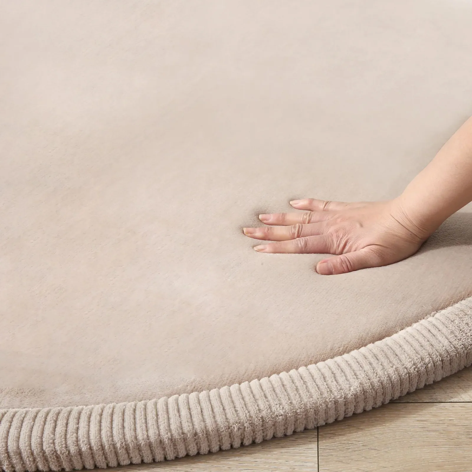 Hakuna Matte Wolkenweicher Kinderteppich rund beige – Bild 7