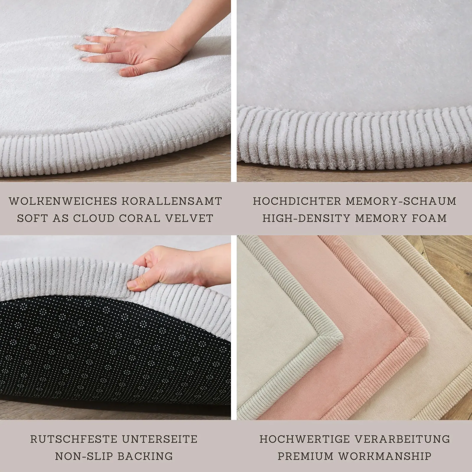 Hakuna Matte Wolkenweicher Kinderteppich rund grau – Bild 4