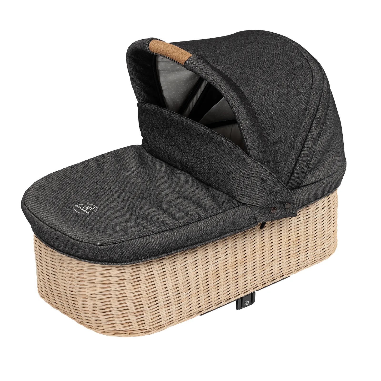 Naturkind Babykorb geflochten Graphit