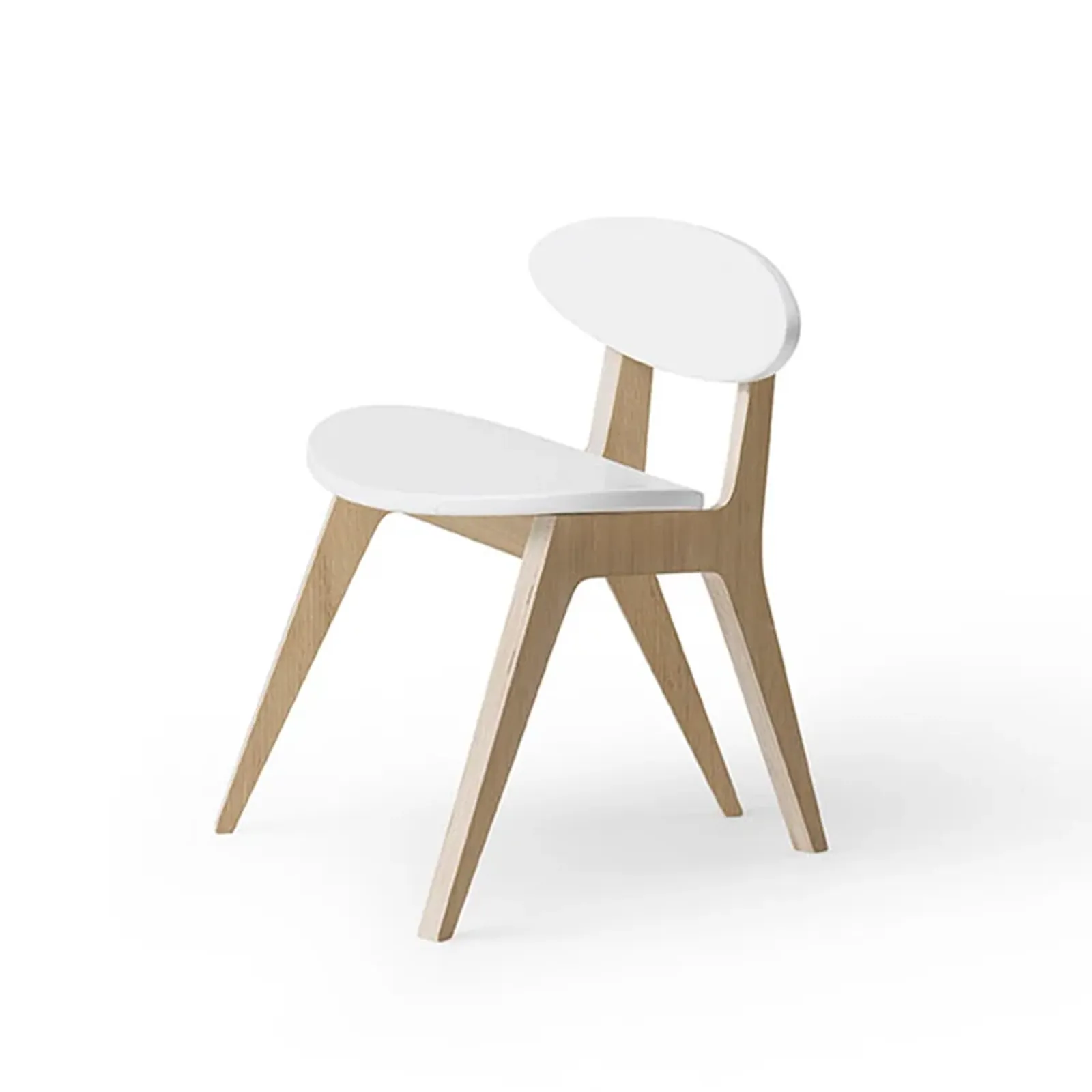 Oliver Furniture PingPong Stuhl, weiß/Eiche – Bild 4