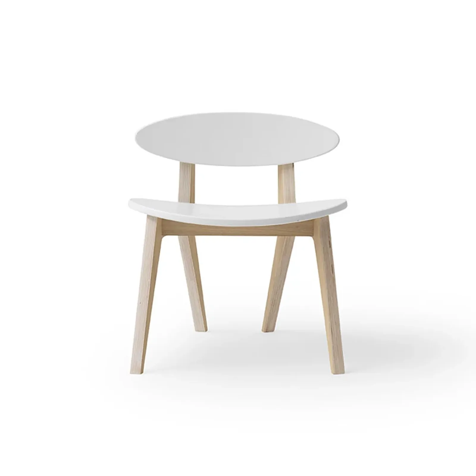 Oliver Furniture PingPong Stuhl, weiß/Eiche