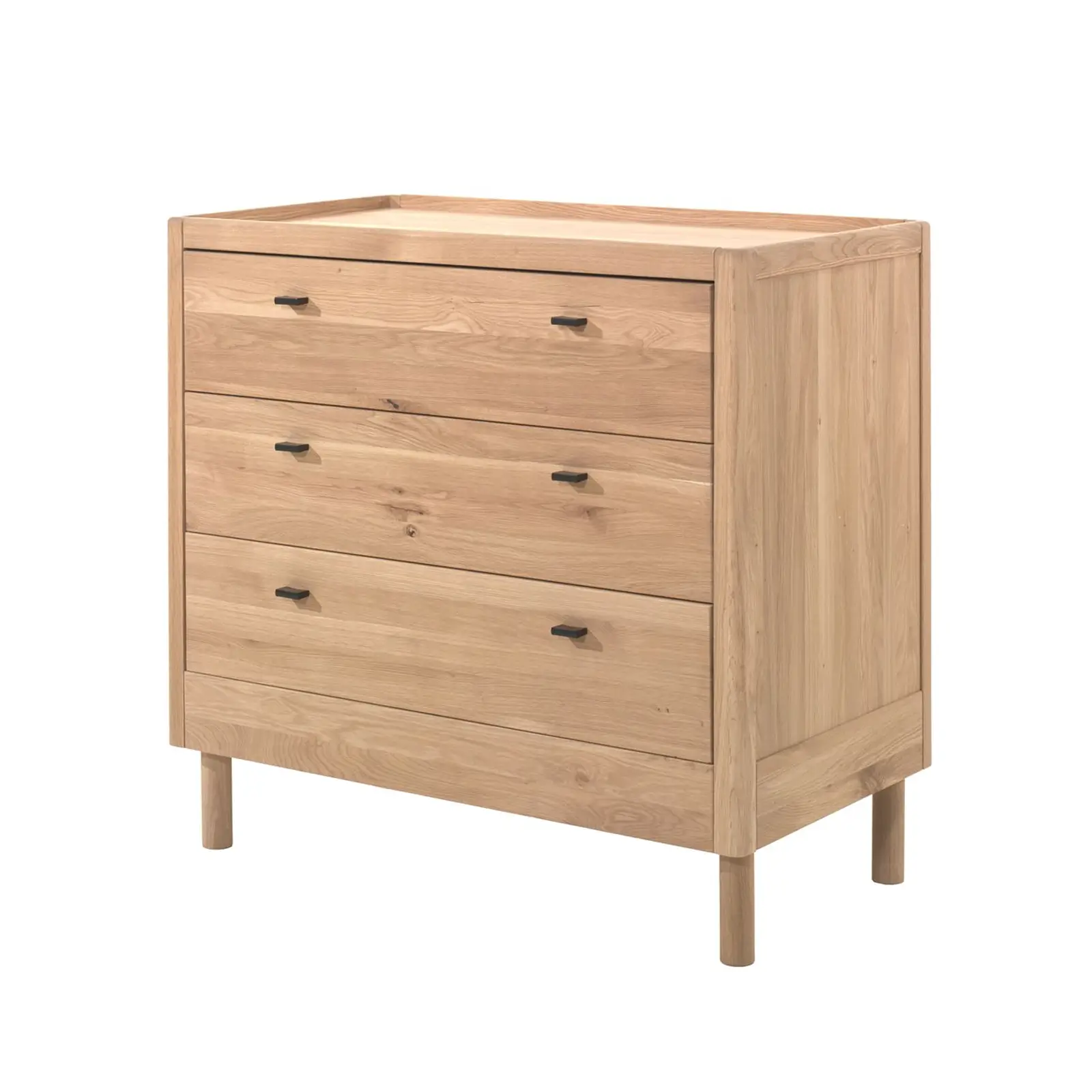 Vipak Eiche Kinderzimmer-Kommode mit 3 Schubladen, natur geölt – Bild 4