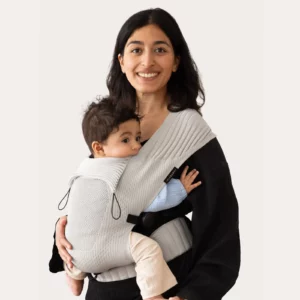 Bild der eleganten Flybaby Babytrage Grey