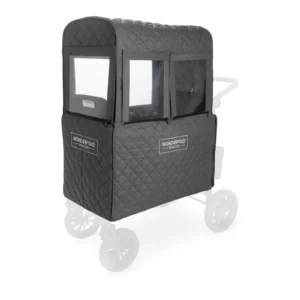 Die warme Abdeckung „Wonderfold Cold Weather Shield“ für W2 2.0 ist eine schwarze, gesteppte Abdeckung