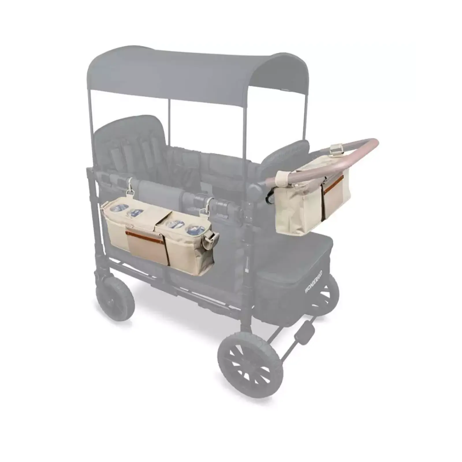 Ein beiger Wonderfold Organizer mit 4 Iso-Getränkehaltern